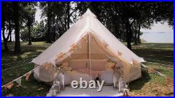 Bell Tent 3M Waterproof Cotton Canvas Glamping Tent 2 persons Yurts 4-Season US