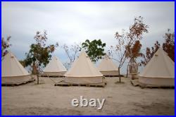 Bell Tent 3M Waterproof Cotton Canvas Glamping Tent 2 persons Yurts 4-Season US