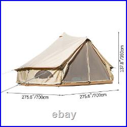 Bell Yurt 7m Dia. Cotton Canvas Tent Glamping Wall With Stove