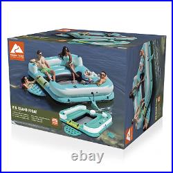 Big 6-Person Inflatable Island 10', Multicolor, Adult, Recreational Float