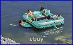 Big 6-Person Inflatable Island 10', Multicolor, Adult, Recreational Float