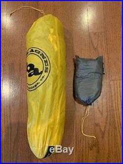 Big Agnes Fly Creek HV UL 2 3-Season Backpacking Tent-Ash/Yellow with footprint