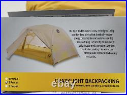 Big Agnes Tiger Wall Ul2 Solution Dye (Gray/Yellow) 2 Person Tent NEW