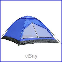 Blue 2 Person Camping Hiking Backpack Light Dome Tent Sun Shade Beach Shelter