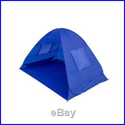 Blue Portable Beach Tent Shelter Sun Shade Outdoor Pop Up Canopy UPF 50 Gazebo