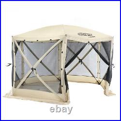 CLAM Quick-Set Escape 11.5 x 11.5 Foot Portable Outdoor Camping Shelter, Tan
