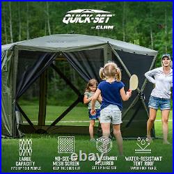 CLAM Quick-Set Escape Portable Outdoor Gazebo Canopy Shelter and 6 Wind Panels