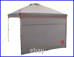 COLEMAN 10' X 10' INSTANT CANOPY Sun Shelter with Shade Wall Gray