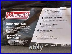 COLMAN CAMPING TENT 6 Person Cabin Tent With Instant Setup Black/Brown
