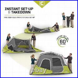 CORE 6 Person Instant Cabin Tent Portable Large Pop Up Tent for Family Camping