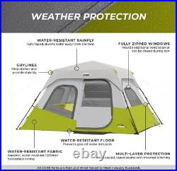 CORE 6 Person Instant Cabin Tent Portable Large Pop Up Tent for Family Camping