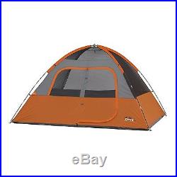 CORE Equipment 6 Person 11' x 9' Dome Camping Tent Orange/Grey 40003