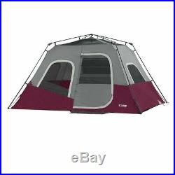 CORE Instant Cabin 11 x 9 Foot 6 Person Large Family Cabin Tent, Wine