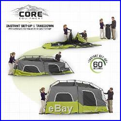 CORE Instant Cabin 14 x 9 Foot 9 Person Cabin Tent with 60 Sec Assembly, Burgundy