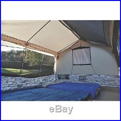 Cabin Stone Cottage Tent 8 Person Camping Family Lighting and Projector Screen