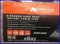 Cabin Tent 6-person Instant Camping Family Outdoor Ozark Trail Room Rainfly