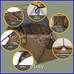 Camo Tent One Person TYPE-1 Military Combat Recon Hunting Camping Hiking