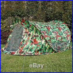 Camouflage 2-3 Person Camping Hiking Travel Beach Shelter Pop Up Instant Tent