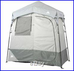 Camping 2-Room Shower Tent Instant Utility Shelter with 5 Gallon Solar Showering