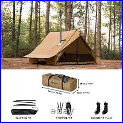 Camping Hot Tent Stove Tent Wall Tent, CHALET 70 Pro Portable Cabin Tent with