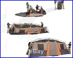 Camping Outdoors 3-Room Instant Tent Hiking Family 12 Person Gray Ozark Trail