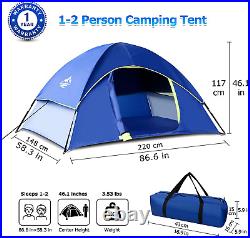 Camping Tent 1/2/3/4 Person, Outdoor Waterproof Windproof Tent with Removable Ra