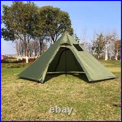 Camping Tent 3 Person Fire Retardant Stove Jack Flue Pipes Tipi Hot Yard Shelter