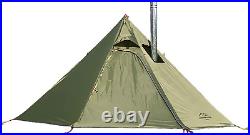 Camping Tent 3 Person Fire Retardant Stove Jack Flue Pipes Tipi Hot Yard Shelter