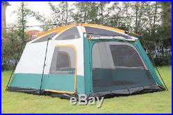 Camping Tent 6-12 Person Outdoor 2 Room Family Fast Pitch Cabin Carry Bag
