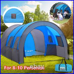 Camping Tent 8-10 Person Instant Family Outdoor Double Layer Tent Waterproof DHL