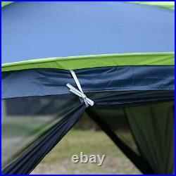 Camping Tent Sun Shelter Mesh Zipper Shade Foldable Garden Dark Green