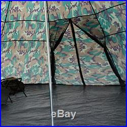 Camping Tent Teepee Tipi 6 Person Heavy Duty Waterproof Outdoor Hiking Camo