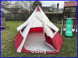 Camping Trail 7 Person Teepee Tent Ozark Outdoor Hiking Traveling 10 Minutes