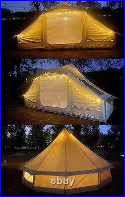 Camping Wall Tent with Stove Jack Spacious Versatile House Glamping Yurts Tent