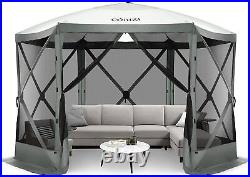 Canopy Quick Set Screen Tent 12x12 Foot Portable Pop Up Gazebo Screen 6 Sides