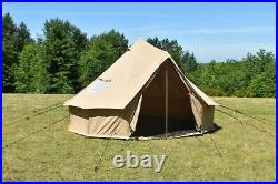 Canvas Bell Tent 3M & 4M Waterproof, Glamping & Family Camping Regatta Tent