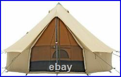 Canvas Bell Tent 3M Waterproof Glamping & Family Camping Regatta Tent