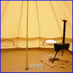 Canvas Bell Tent 4M Glamping Waterproof Camping Yurt 4-Season Awning Flying Tent