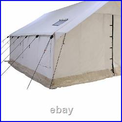 Canvas Wall Tent 10'x12' complete Bundle, Fire Water Repellent, 4 Season Camping