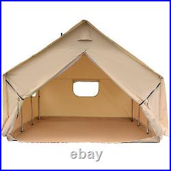 Canvas Wall Tent 14'x16'with Frame, Fire Water Repellent for Hunting Camping