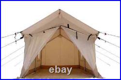 Canvas Wall Tent 8'x10' withAluminum Frame, Fire Retardant for Outfitter & Winter