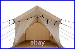 Canvas Wall Tent 8'x10' withAluminum Frame, Waterproof for Outfitter & Winter