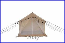 Canvas Wall Tent 8'x10' withAluminum Frame, Waterproof for Outfitter & Winter