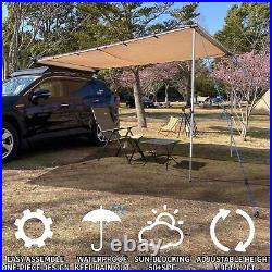 Car Awning Camping Rooftop Tent Retractable Waterproof Vehicle Roof Rack Awning
