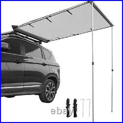 Car Side Awning Telescoping Poles Trailer Sunshade Rooftop Outdoor Camping