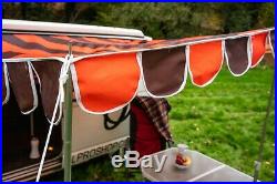 Caravan Canopy Retro Awning vintage retro style Sun Shade OLPRO Orange & Brown