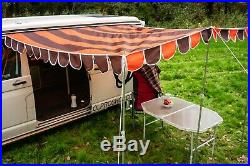 Caravan Canopy Retro Awning vintage retro style Sun Shade OLPRO Orange & Brown