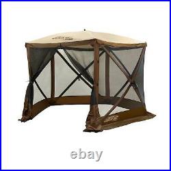 Clam QuickSet Venture Portable Camping Gazebo Canopy Shelter, Brown (Open Box)