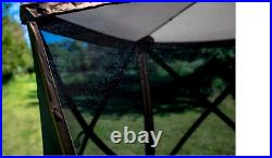 Clam Quick Set Escape Portable Camping Outdoor Gazebo Canopy Shelter Brown/ Tan