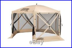 Clam Quick Set Escape Portable Camping Outdoor Gazebo Canopy Shelter Screen, Tan
